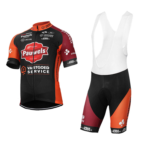 2017 Maillot Pauwels Sauzen-Vastgoedservice Tirantes Mangas Cort